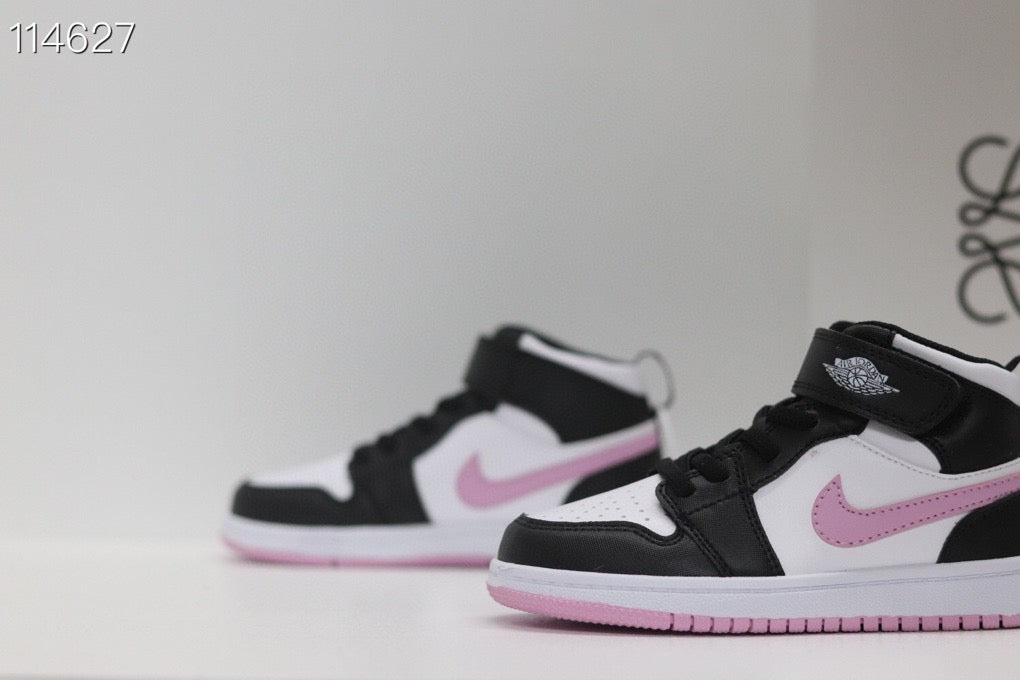 Joe's high-top Velcro children's shoes" white, black, pink"