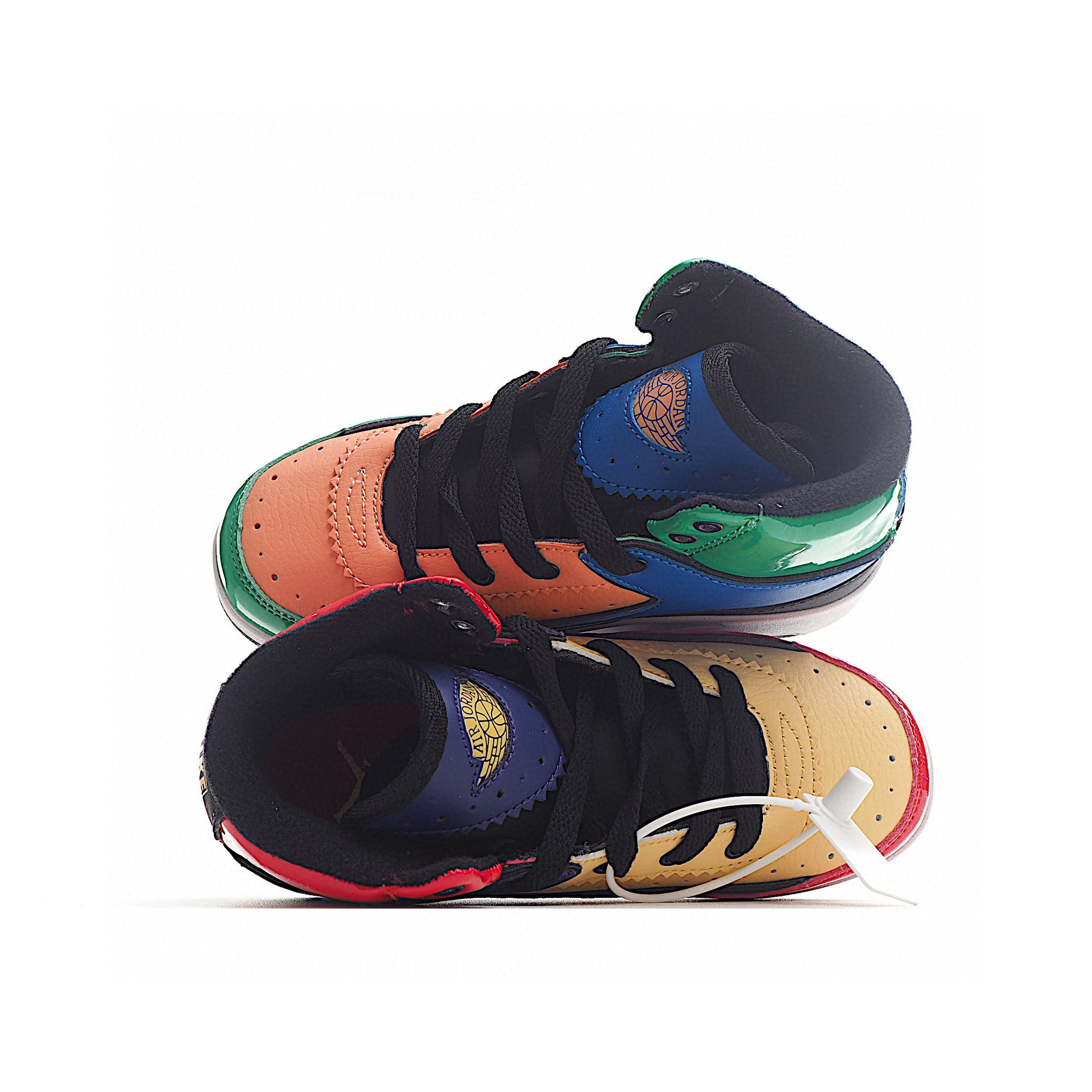 Jordan 2 retro running shoes for kids " red, black, navy, beige"