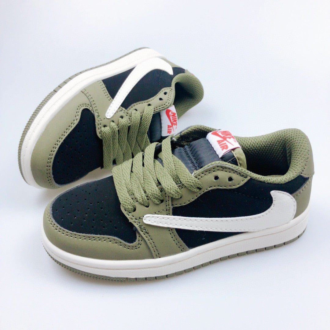 Jordan low-top reverse hook black warrior" olive green, black"