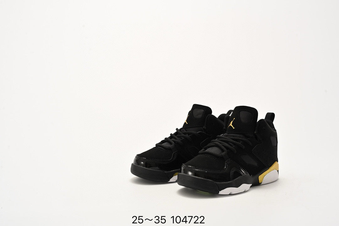 Jordan Fltclb91 series basketball shoes" black, gold"