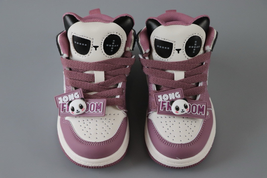 AJ Jordan Panda Light Shoes" cream, dark purple"
