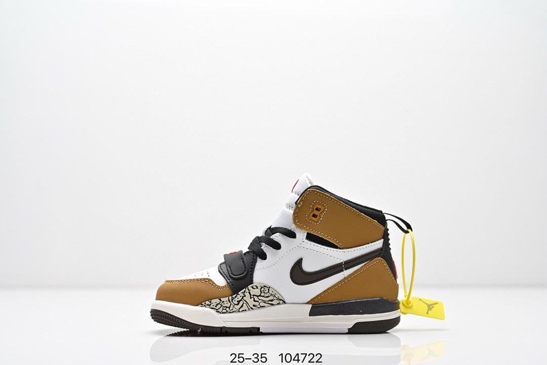 Jordan 312 children's shoes" white, & dark brown"