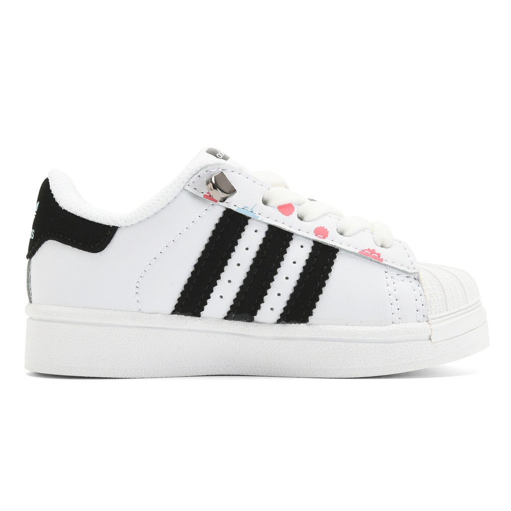Adidas shell toe lace-up sneakers " white, black"