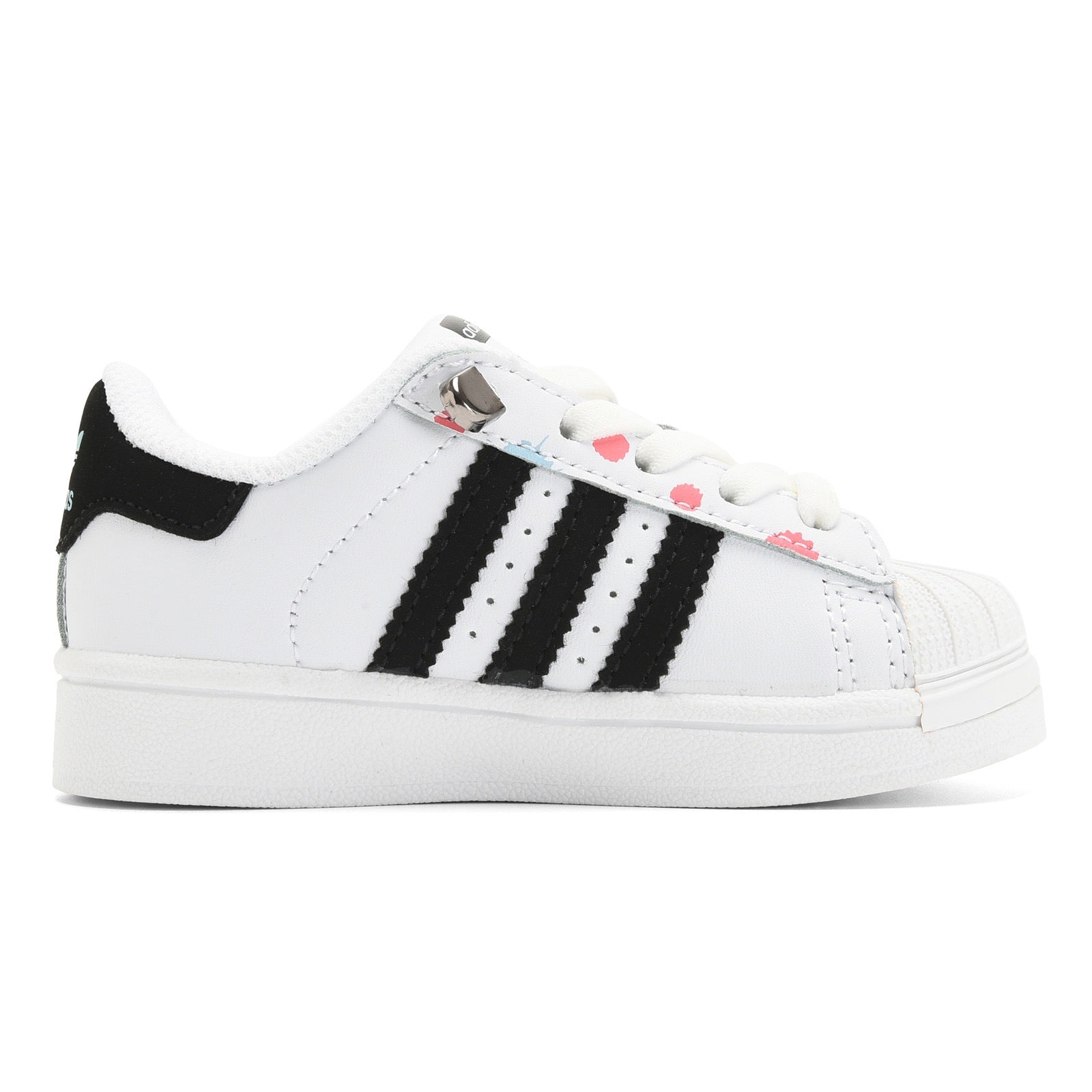 Adidas shell toe lace-up sneakers " white, black"