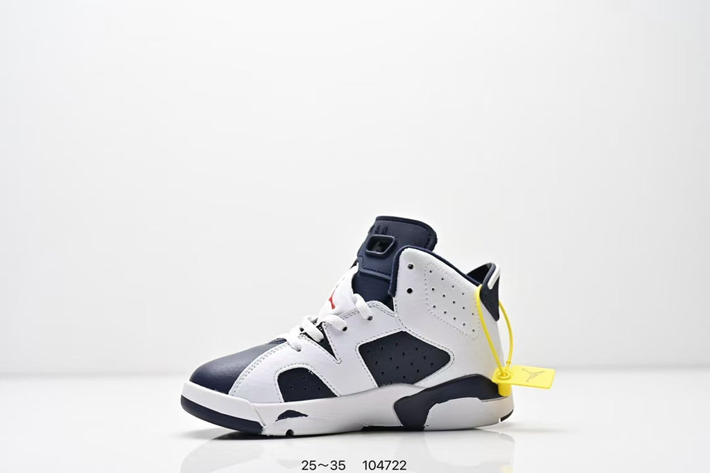 Joe 6 split leather children's shoes "white, Navy"
