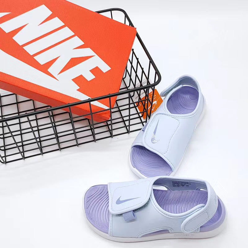 Nike fifth generation large breasted children's sandals "light purple "