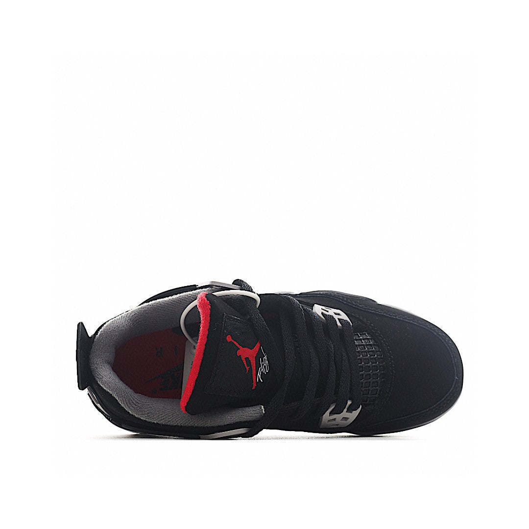 NK AJ 4th generation lace-up basketball air cushion children's shoes" black, gray"