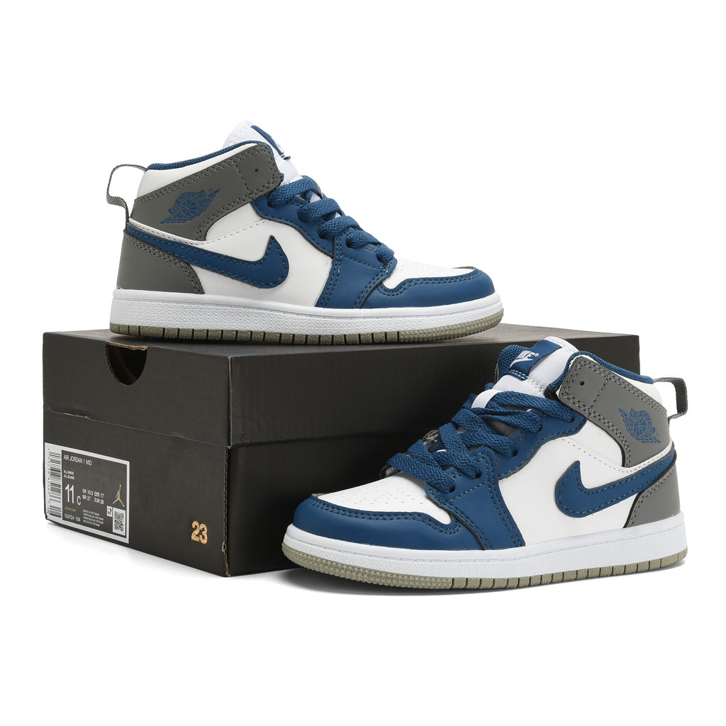 AJ-112" white, blue, gray"