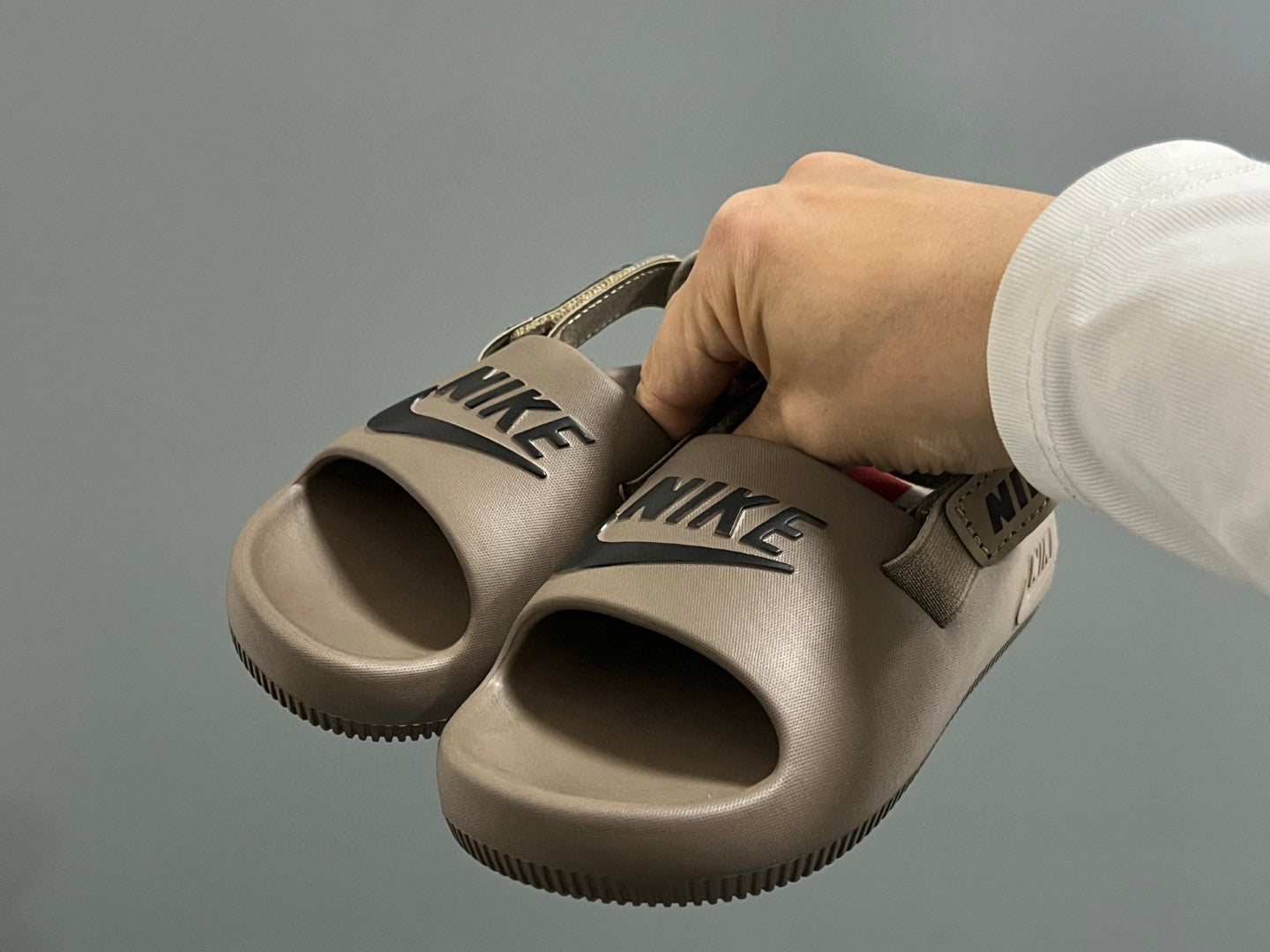 NK new two-way children's sandals" brown"