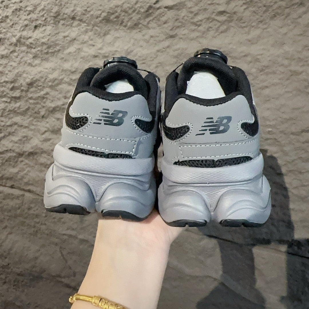 NB9060 rotating button children's shoes" black"