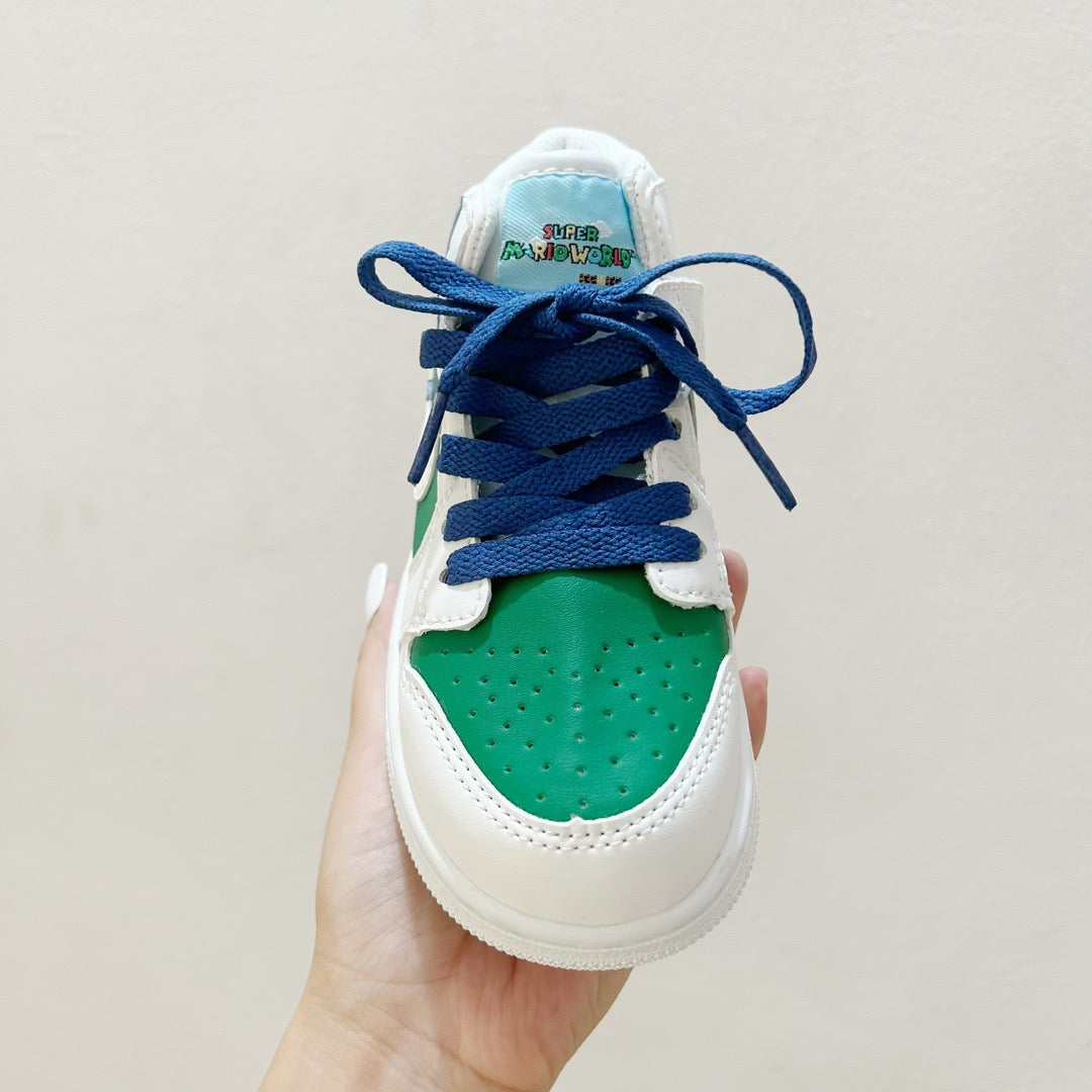 AJ1 Super Mario joint" white, green"
