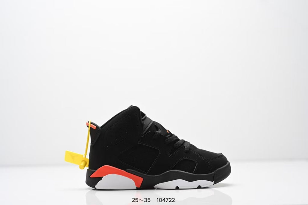 Joe 6 split leather children's shoes " Black, red"