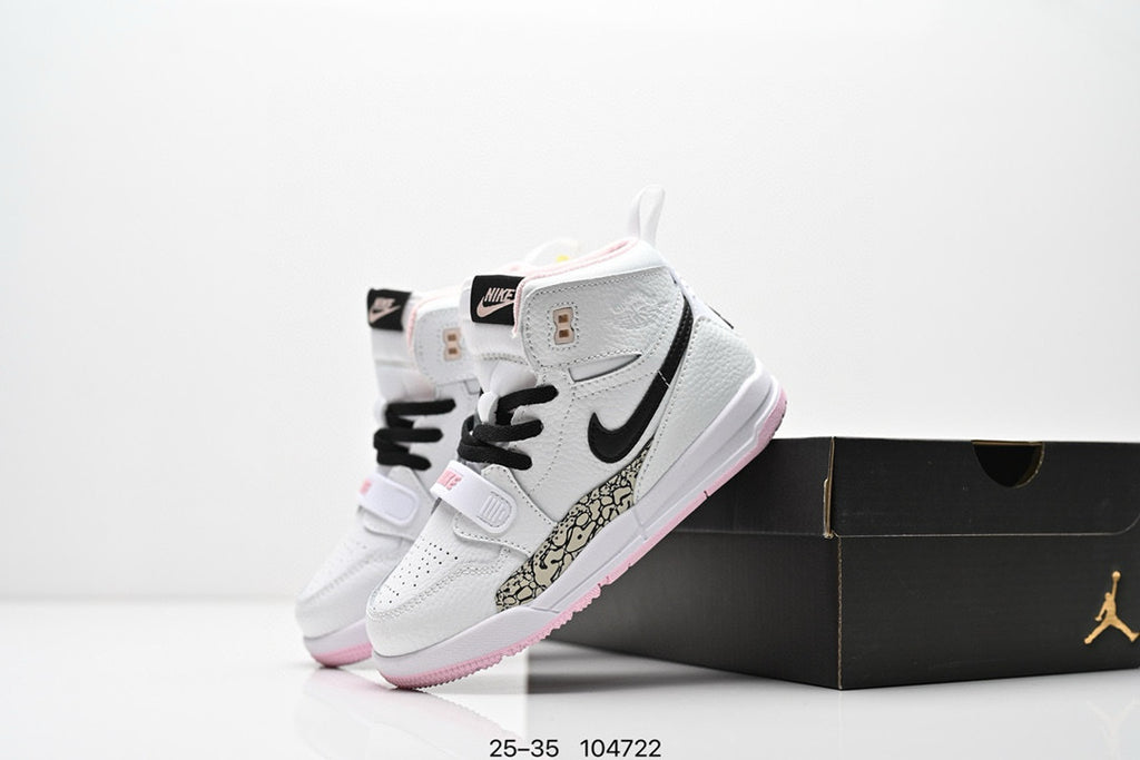 Jordan 312 children's shoes"  white with pink line"