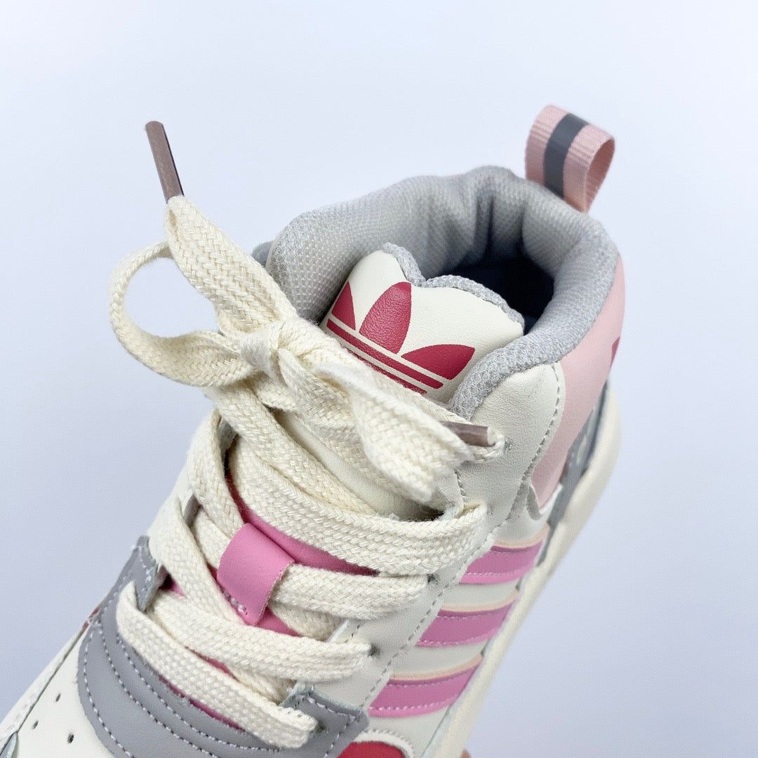 Adidas mid-section sneakers" white, pink'