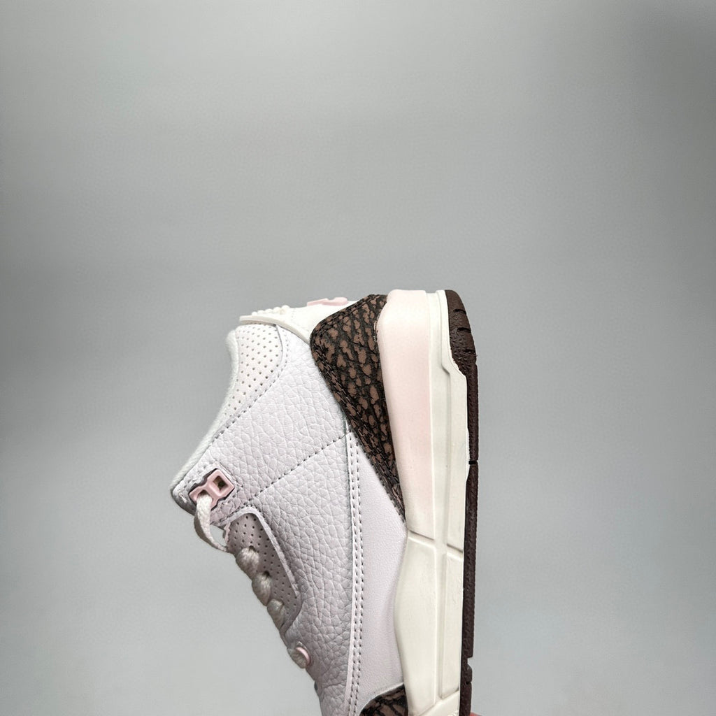 Jordan 3 children's shoes" white, dark brown"