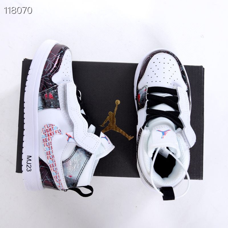 Jordan high top elastic band" white, black"