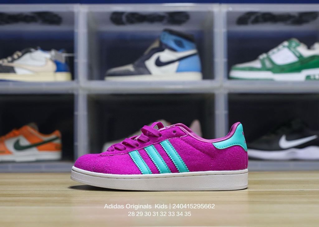 Adidas clover pig leather sneakers "dark pink"