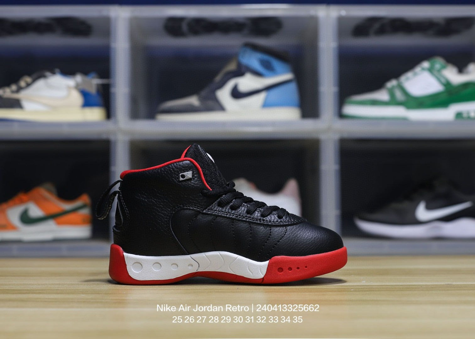 Jordan trendy children's shoes" black, red"
