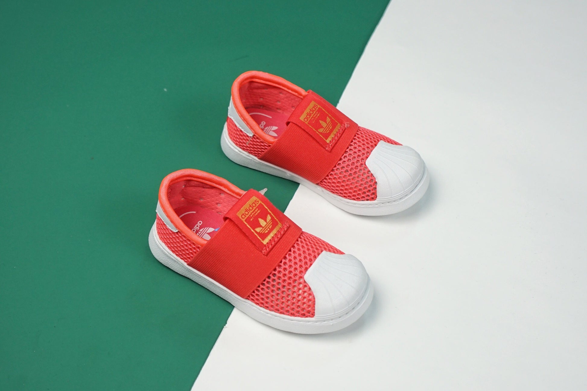 AD one-step soft shell mesh bandage shoes" orange-red or coral"