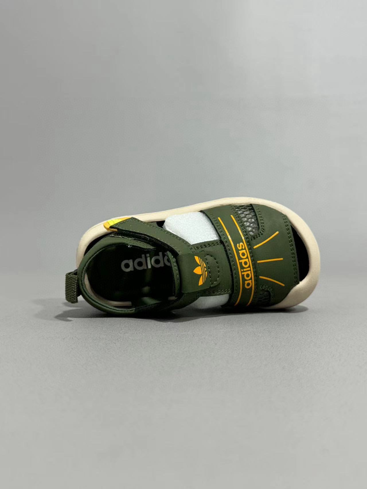 Adidas hollow Velcro sandals" Dark green"