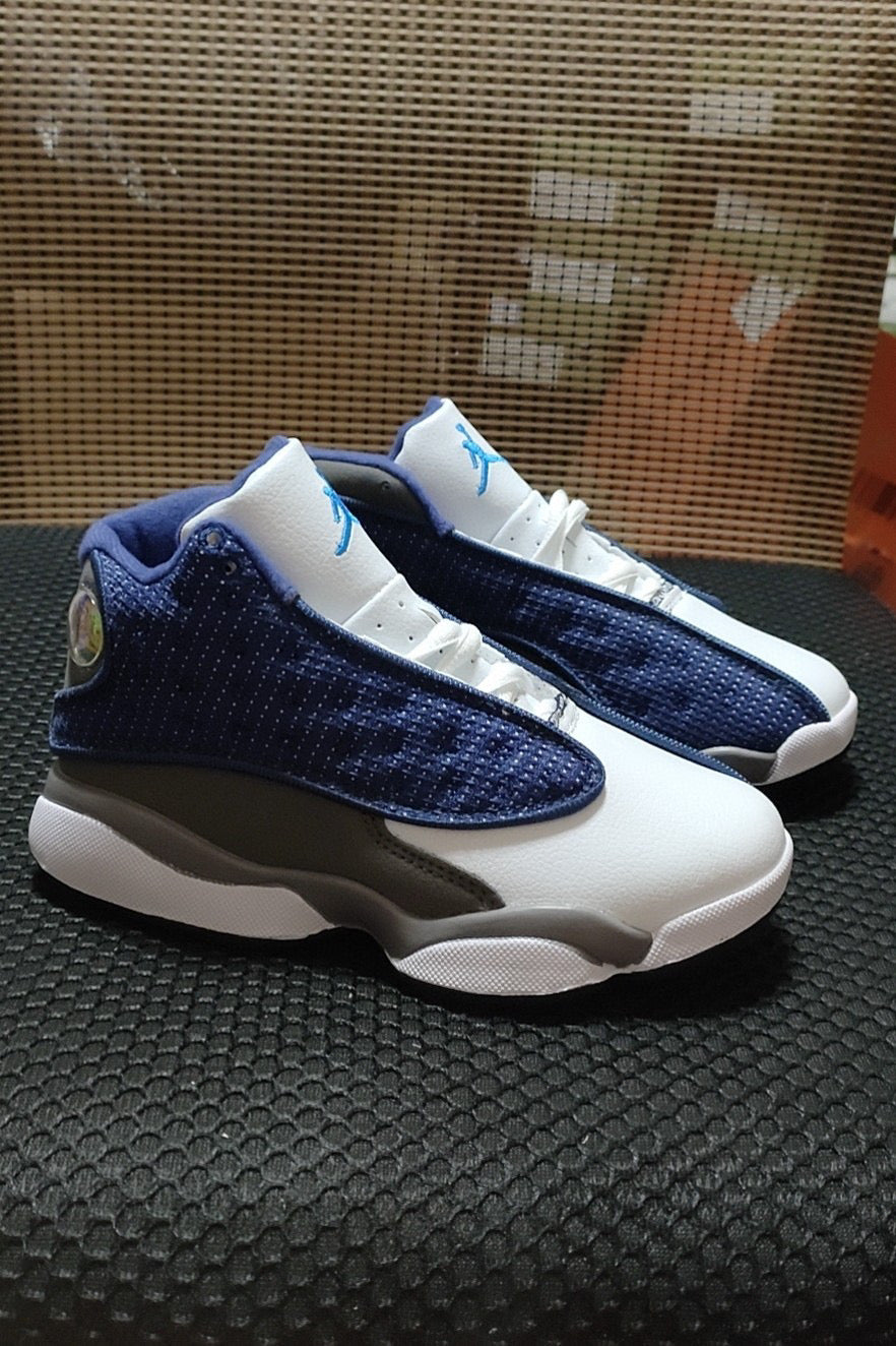 Joe 13 high top children's shoes" white, blue"