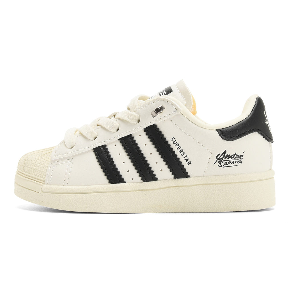 Adidas shell toe lace-up sneakers " white, black"