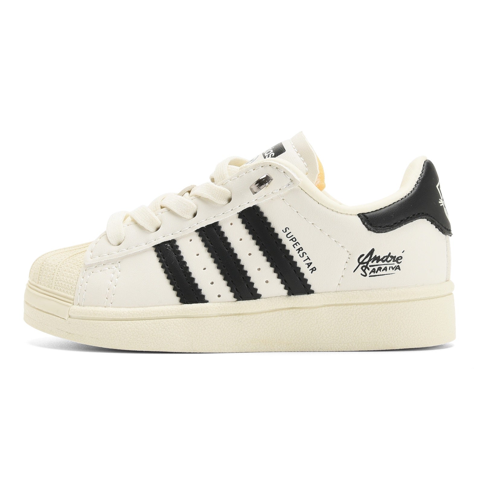 Adidas shell toe lace-up sneakers " white, black"