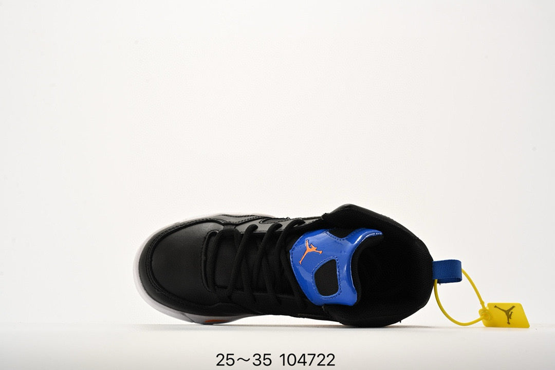 Jordan Fltclb91 series basketball shoes" black, orange, blue"