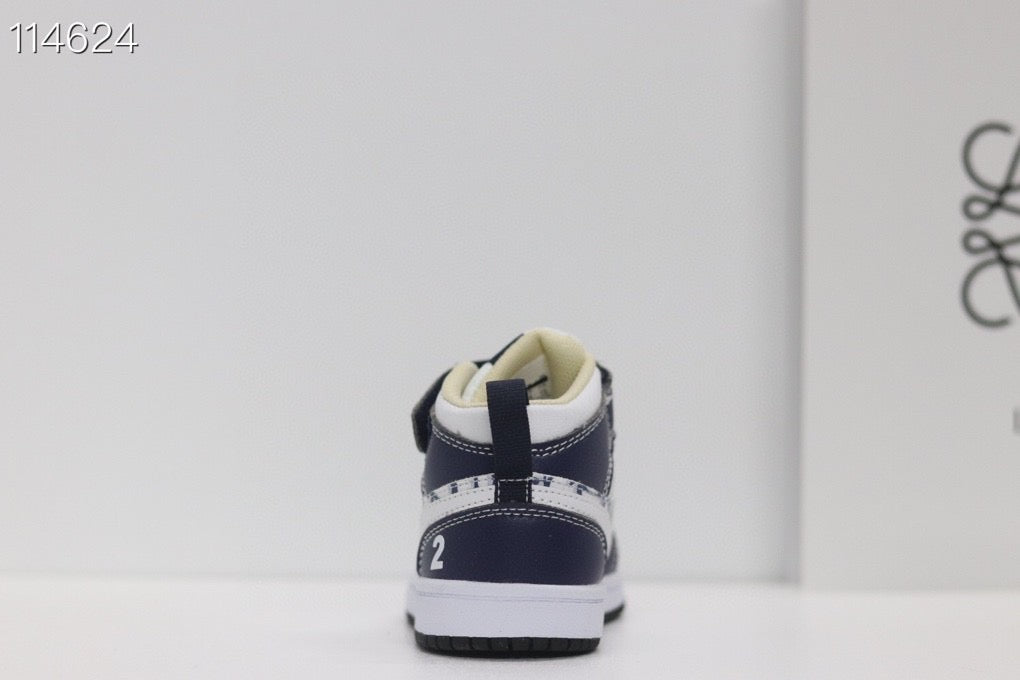 Joe's high-top Velcro children's shoes" white, and black"