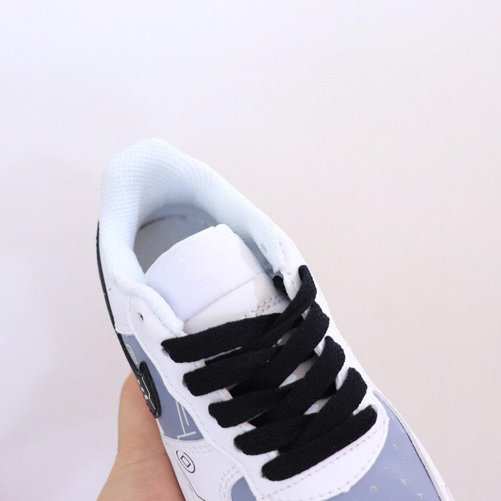 Air Force low-top lace-up sneakers" white, blue"