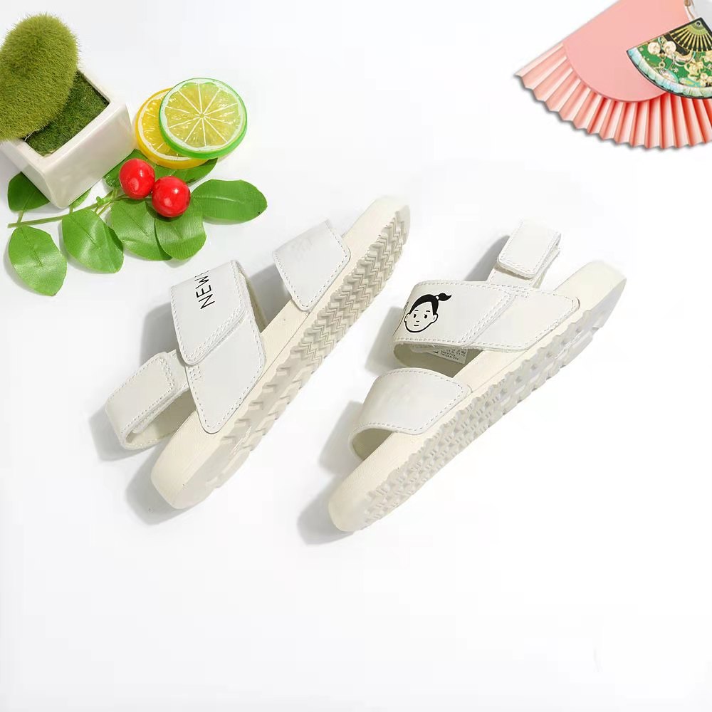 NB double bar sandals " white"