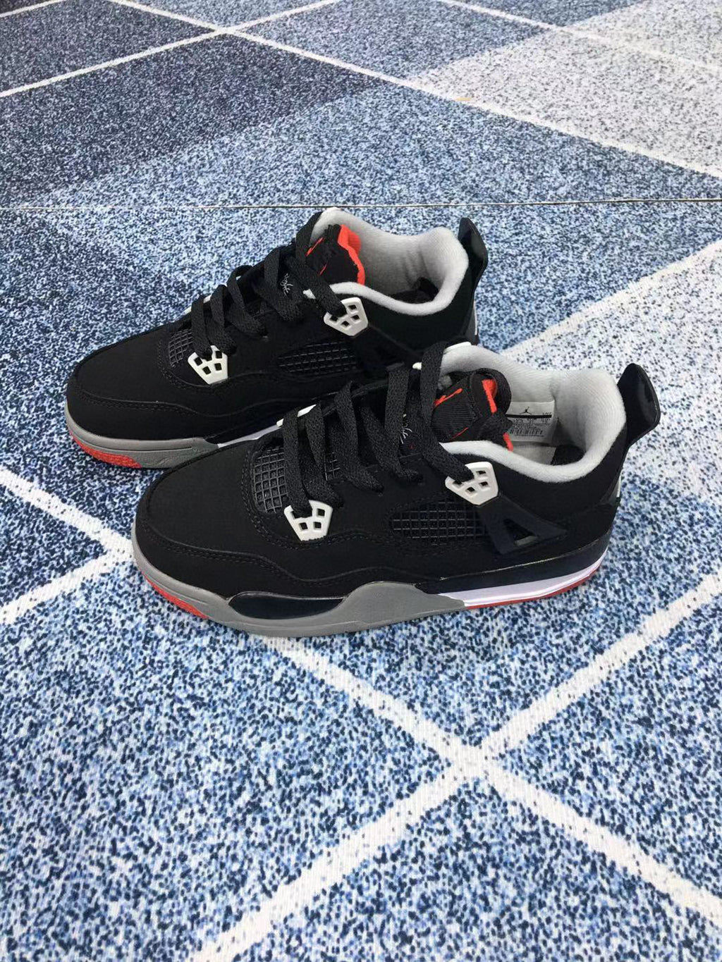 Jordan 4 children's sports shoes" black"