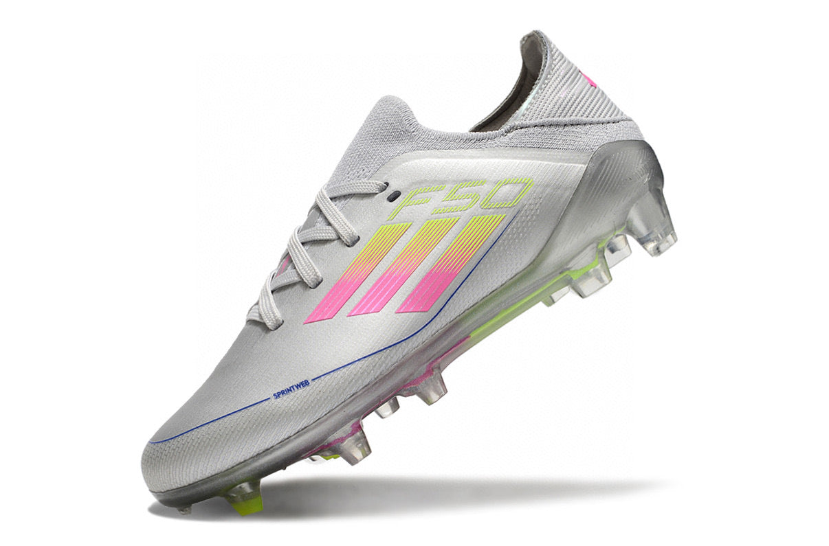 Adidas F50 knitted waterproof football shoes" Gray"