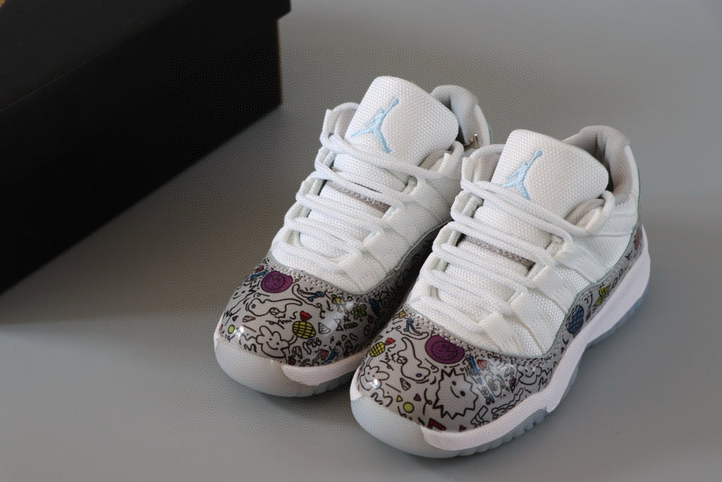 Joe 11 low-top children's shoes" white, gray"