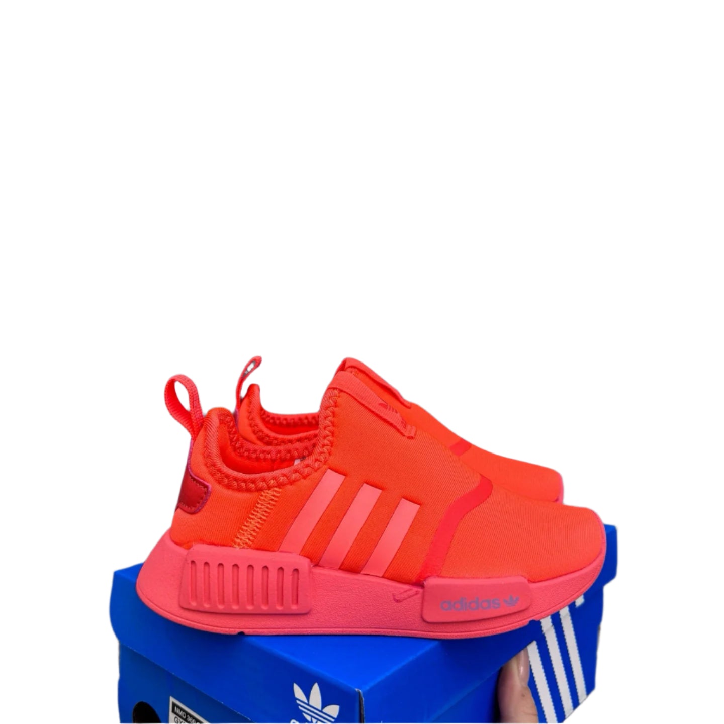NMD slip-on shoes for kids" red"