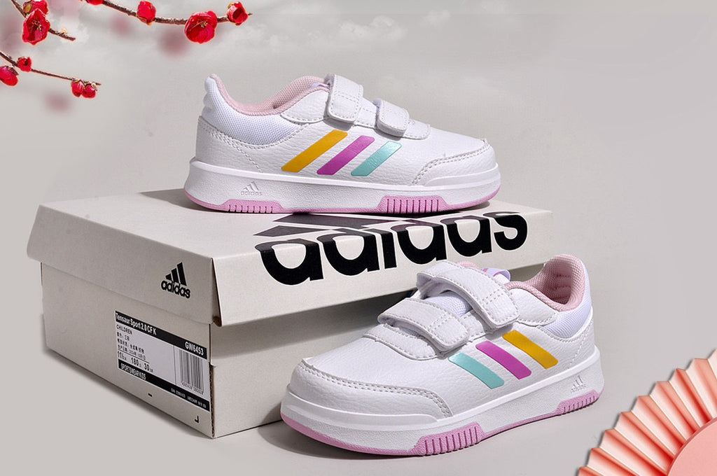 Adidas Velcro Sneakers" white, pink"