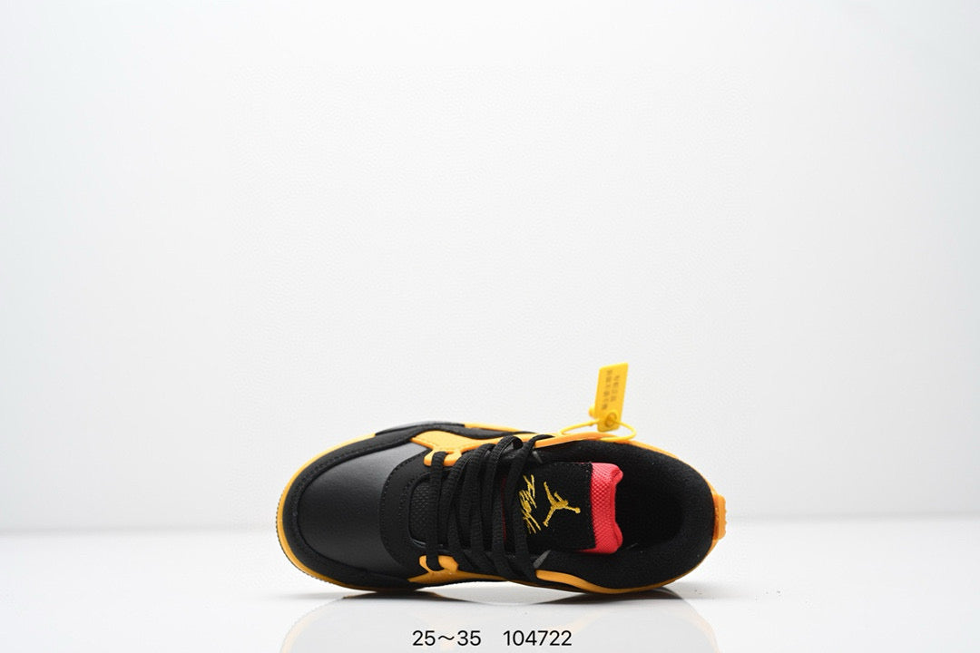 Jordan 4 low-top air cushion basketball shoes" yellow, black"