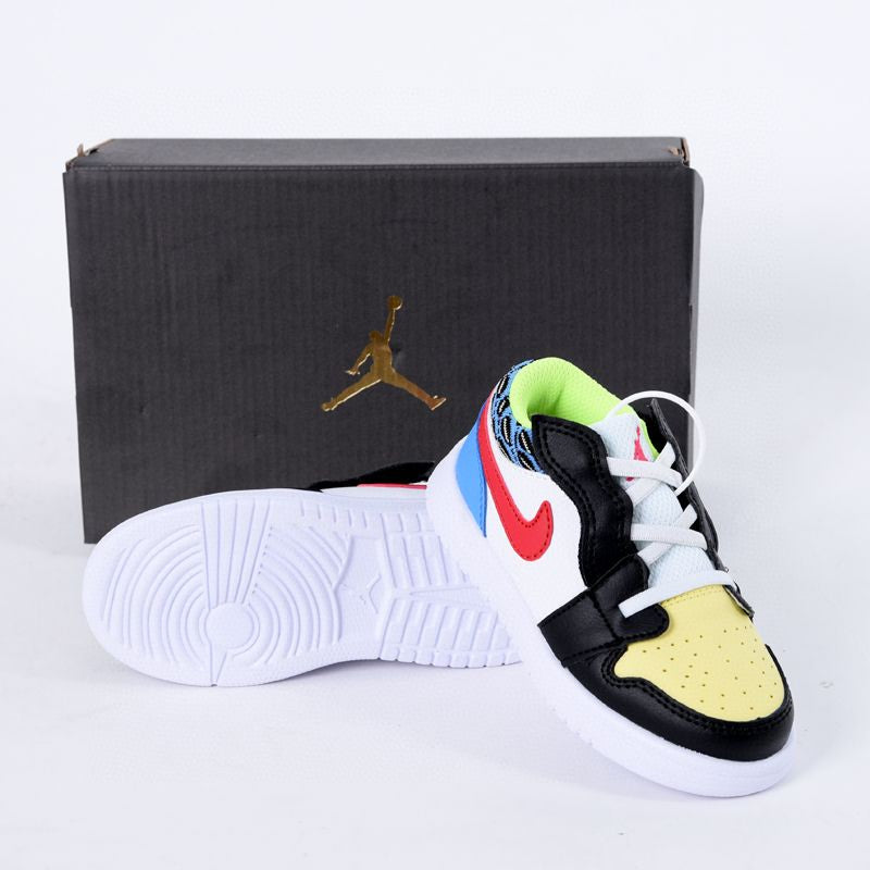 Jordan low top elastic band" white, black, blue, red, yellow"