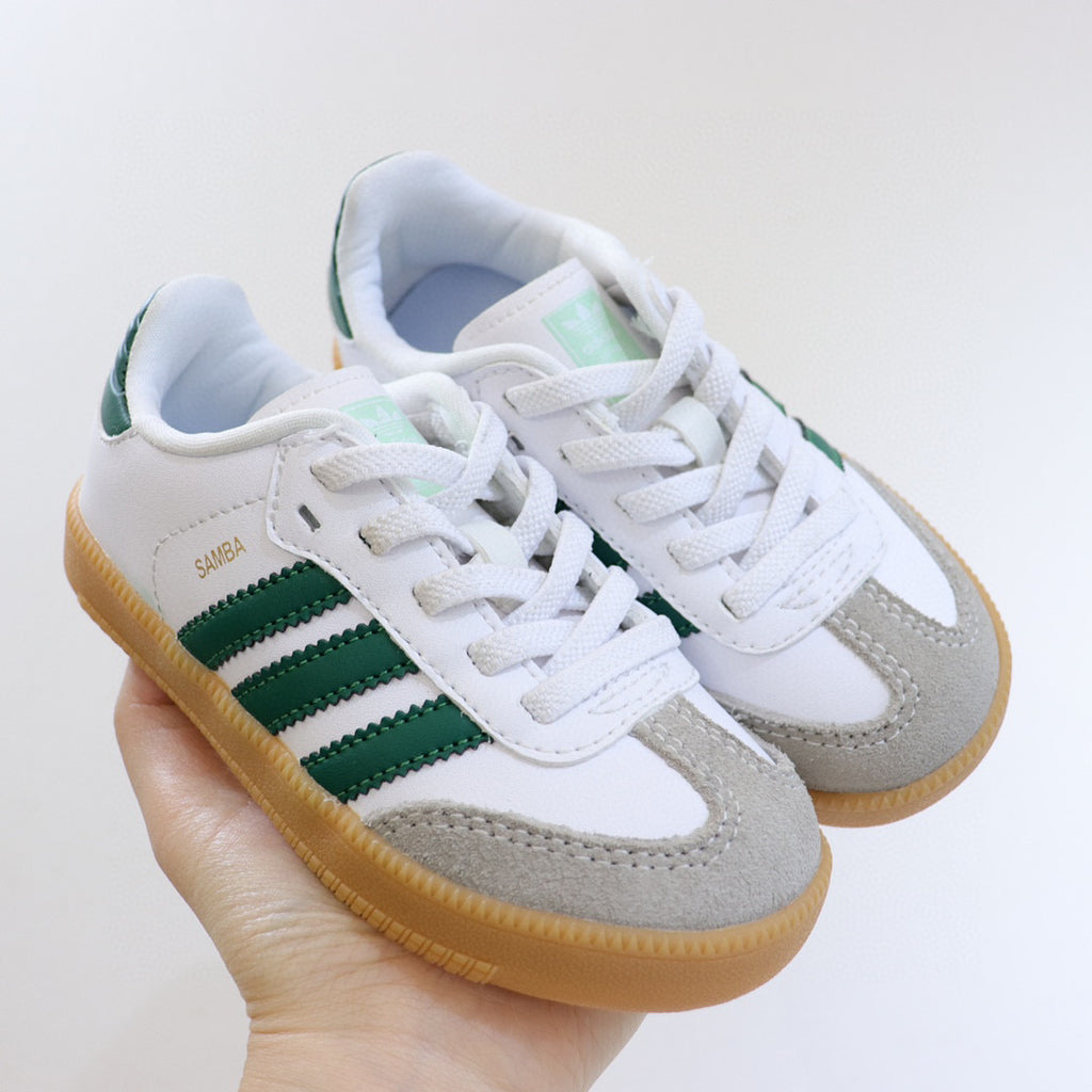 Adidas children's training shoes" white, green"