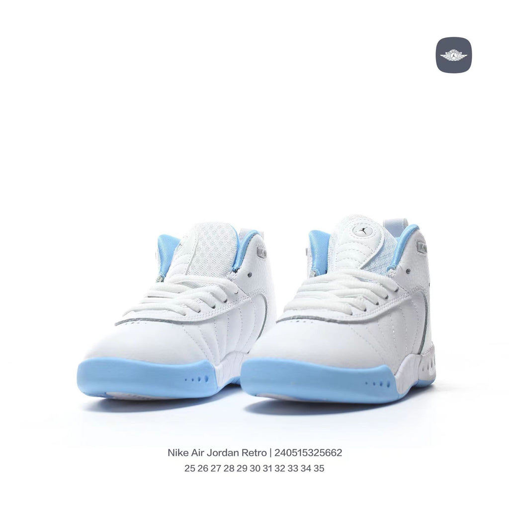 Jordan Retro-combat basketball shoes " white, blue"