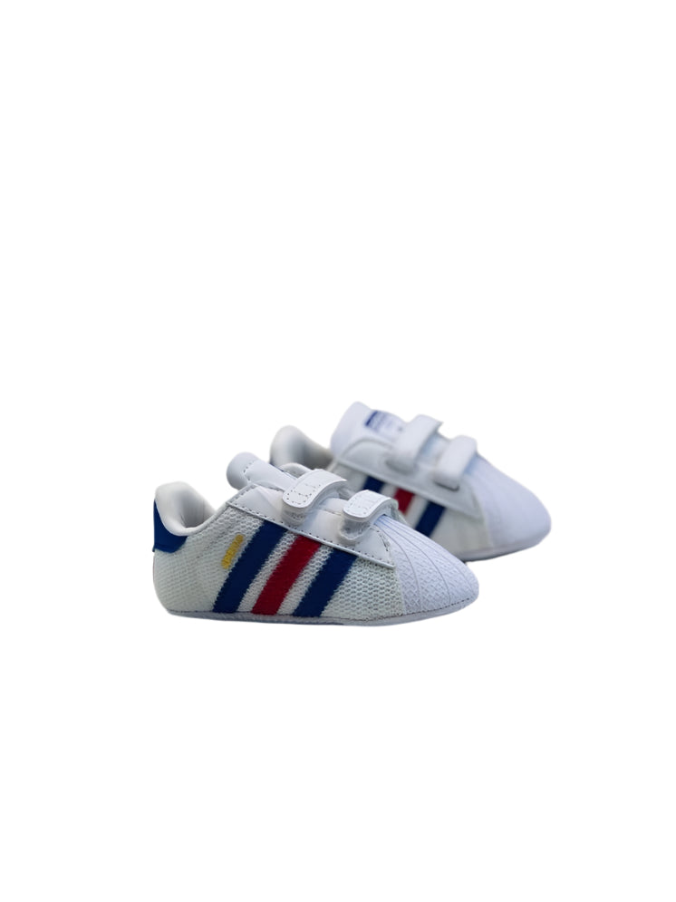 Adidas baby shoes" white, blue"