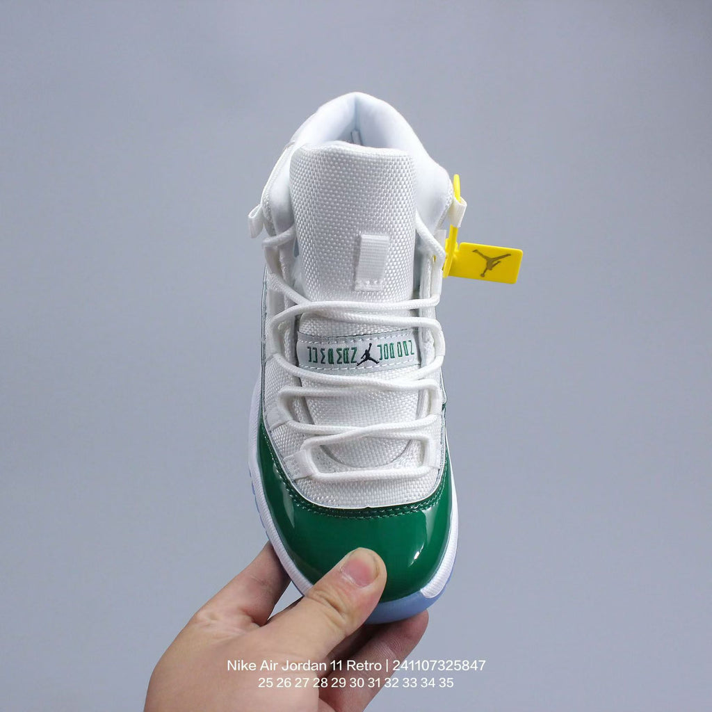 Joe 11 high-top high-quality children's shoes" basketball" white, green"