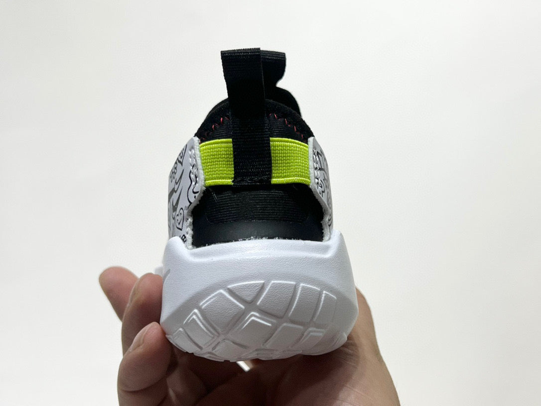 Nike's new barefoot slip" Black, white, green"