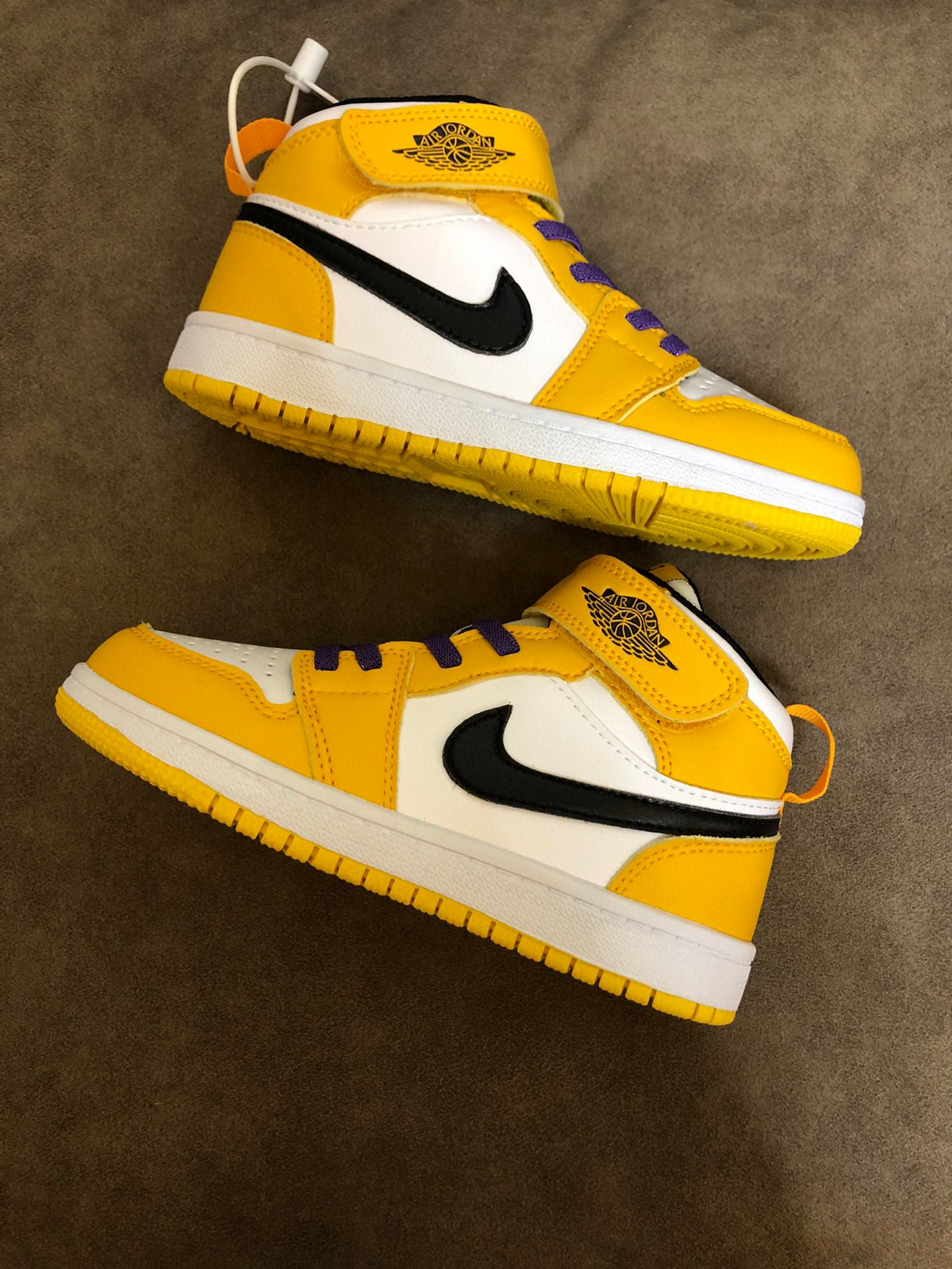 Joe's high-top Velcro children's shoes" yellow, white"