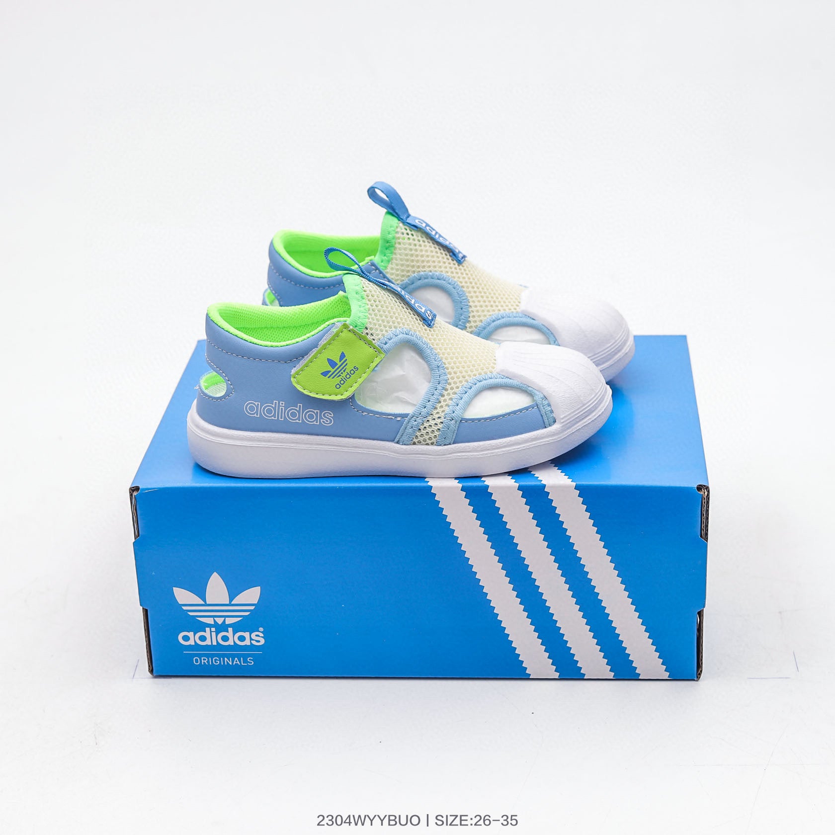 Adidas shell toe joint breathable mesh shoes" sky blue"