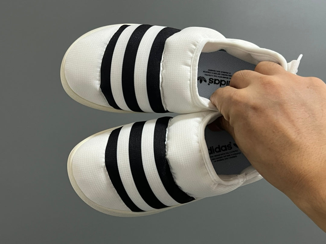Adidas Bread Children's Slip-On Cotton Shoes" white"