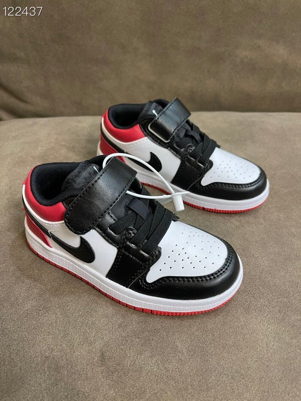 AIR JORDAN 1 low-top Velcro" white, black, red"