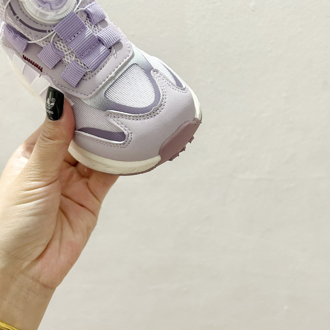 Adidas twist button mesh children's" white, purple"