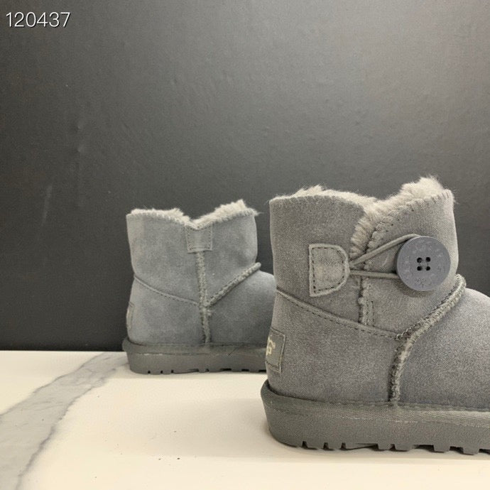 UGG mahogany buckle children's snow boots"  gray"
