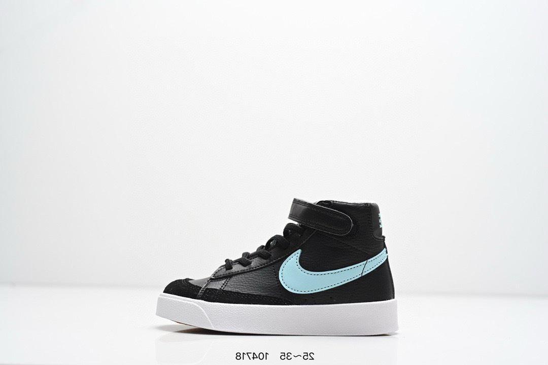 Nike Trail Blazers High-Top Velcro Kids Shoes" black"